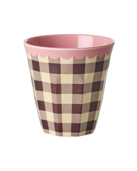 melamine cup met ruitjes 