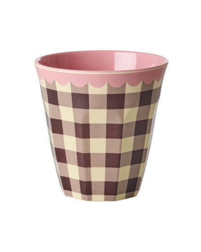 melamine cup met ruitjes 