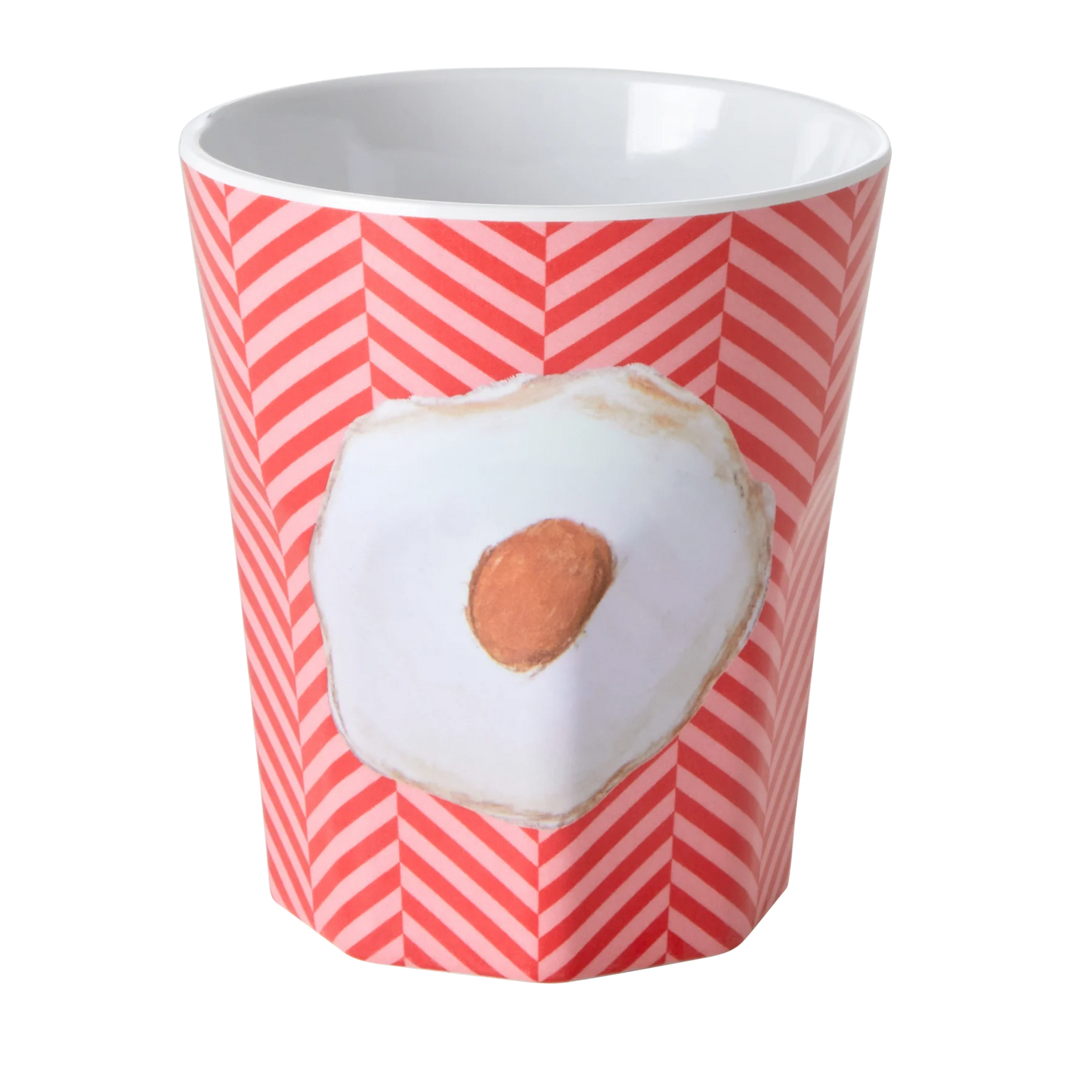 Jumbo Cup - Red - Fried Egg Print