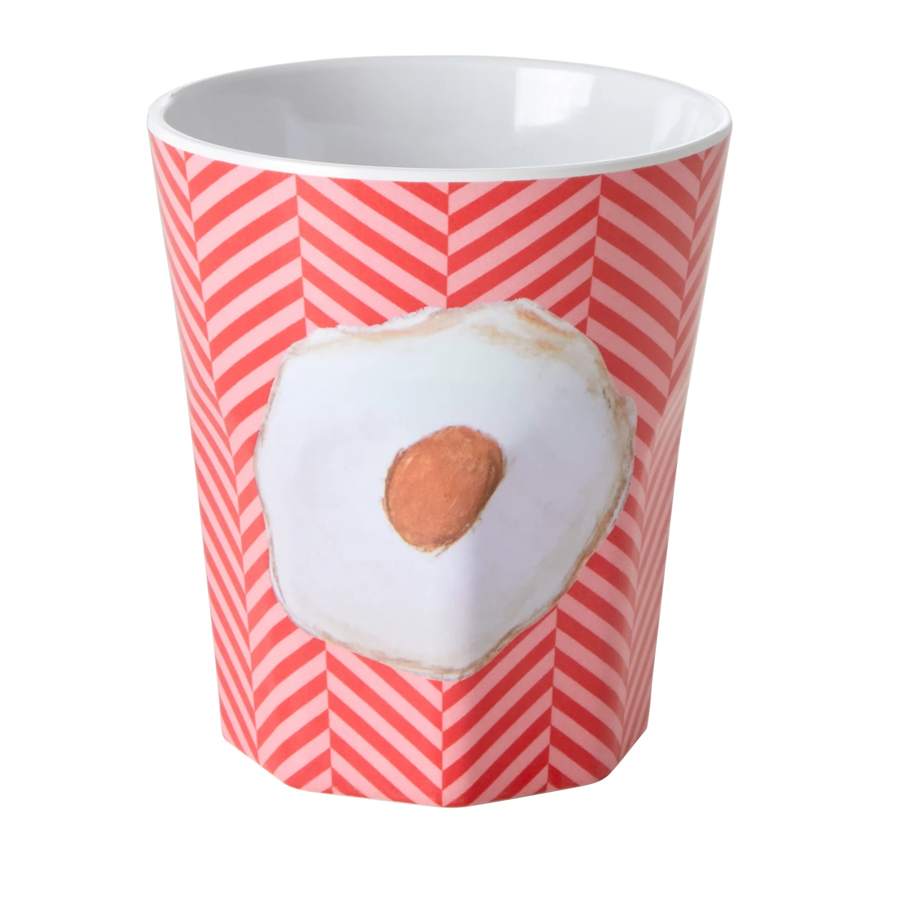 Jumbo Cup - Red - Fried Egg Print