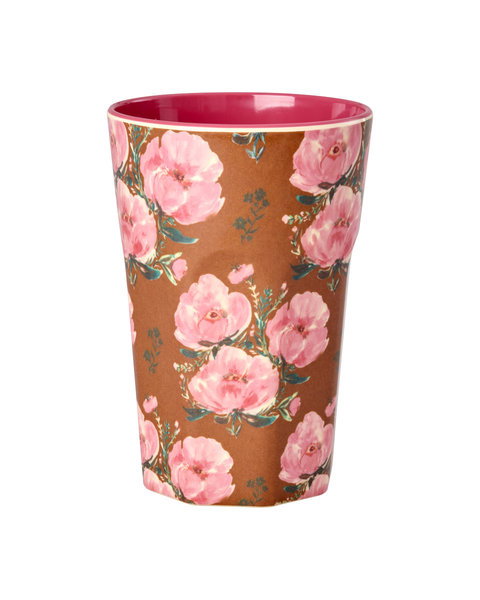 Melamine Cup with Floral Fiesta Rose Print