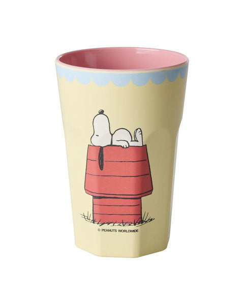 Melamine Cup with Cream Snoopy Print