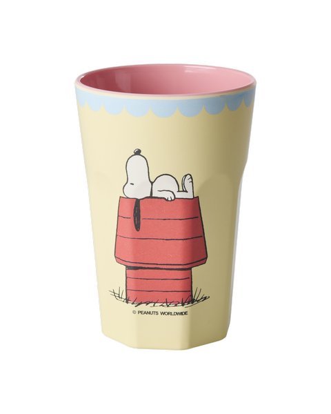 Melamine Cup with Cream Snoopy Print
