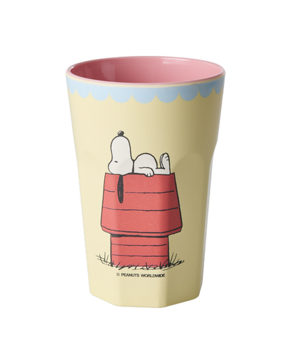 Melamine Cup with Cream Snoopy Print