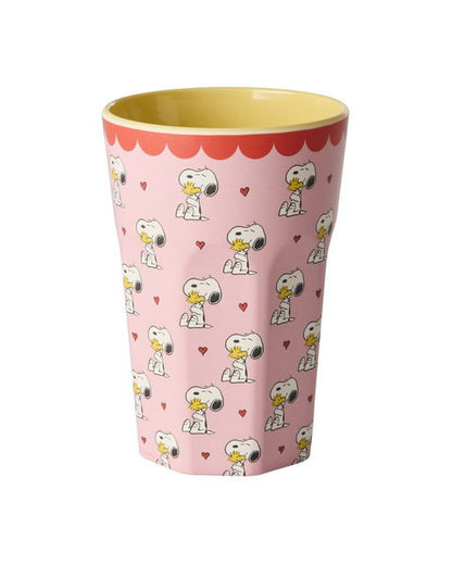 Melamine Cup with Pink Snoopy Print