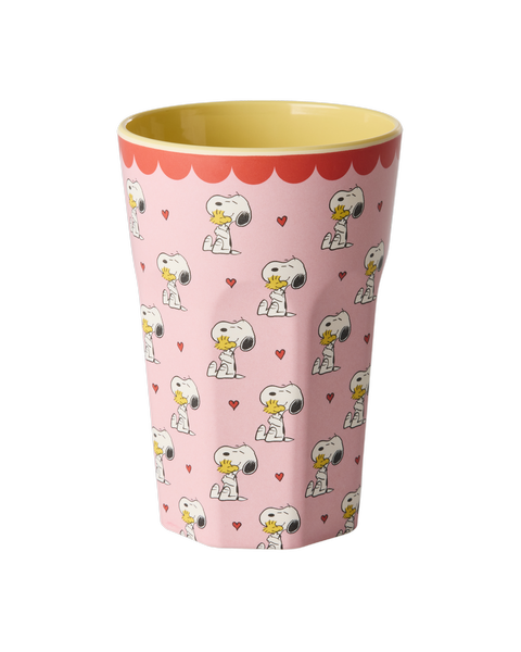 Melamine Cup with Pink Snoopy Print