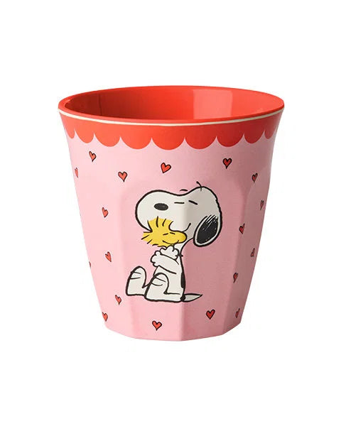 Melamine Cup with Pink Snoopy Print
