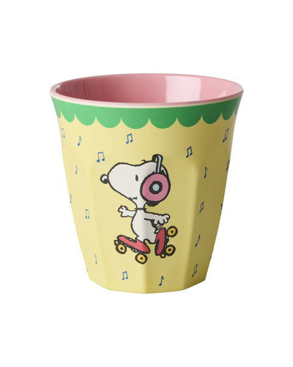 Melamine Cup with Yellow Snoopy Print