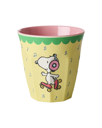 Melamine Cup with Yellow Snoopy Print
