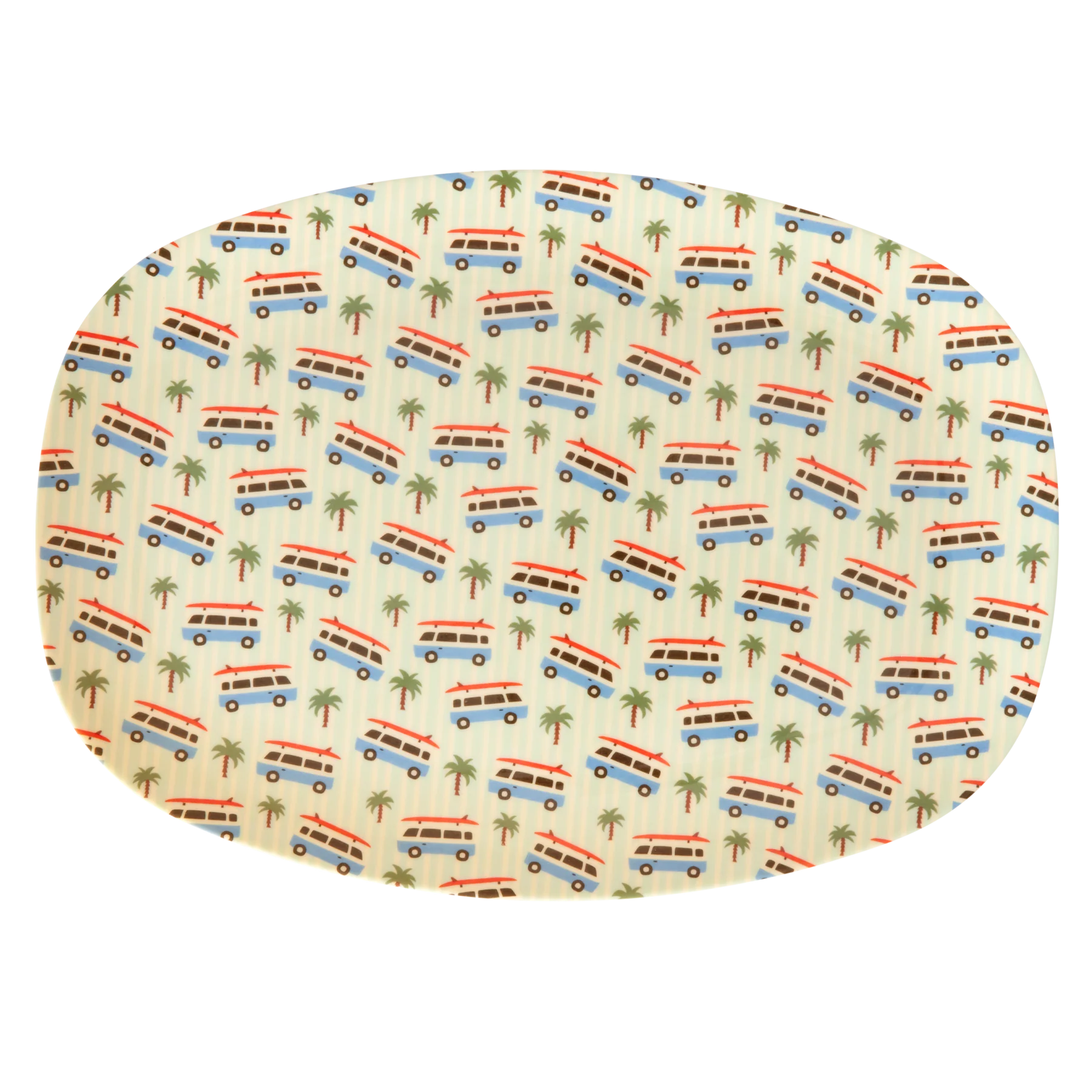 Groot Rechthoekig Dinerbord - Roze - Cars Print