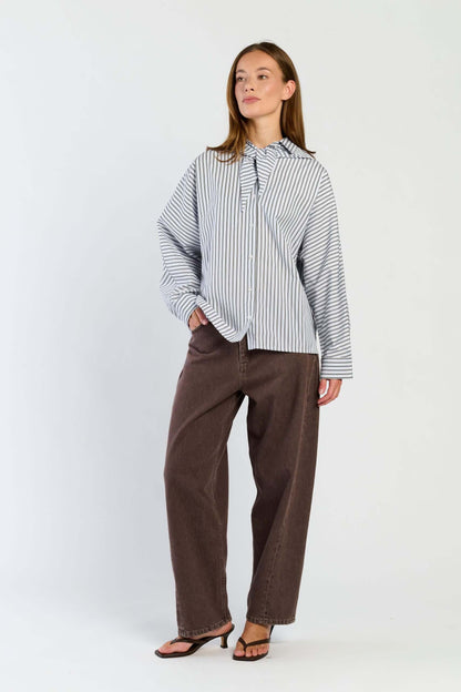 Mara Blouse Blue Stripe