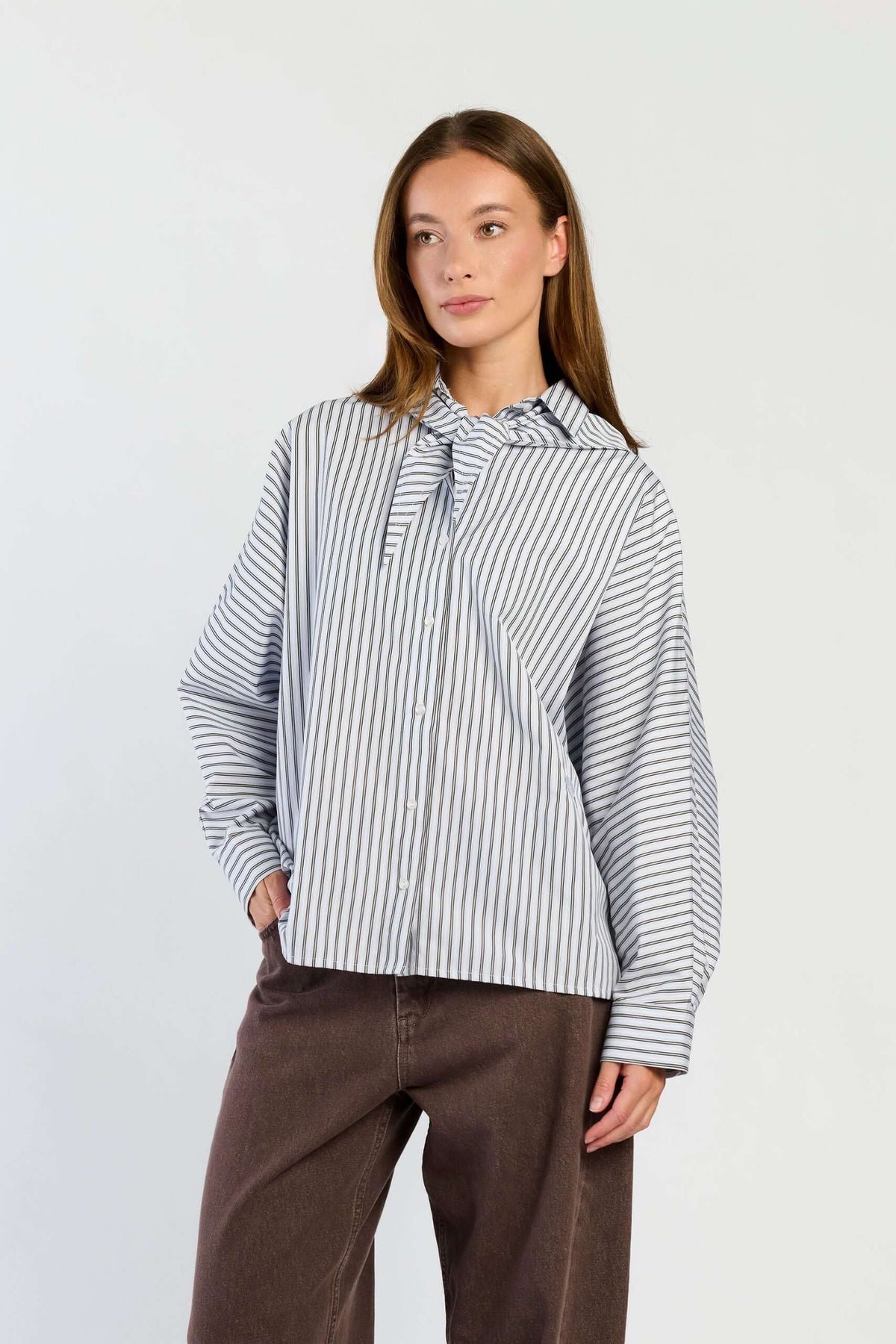 Mara Blouse Blue Stripe