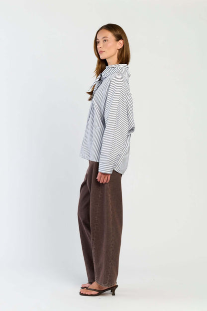 Mara Blouse Blue Stripe