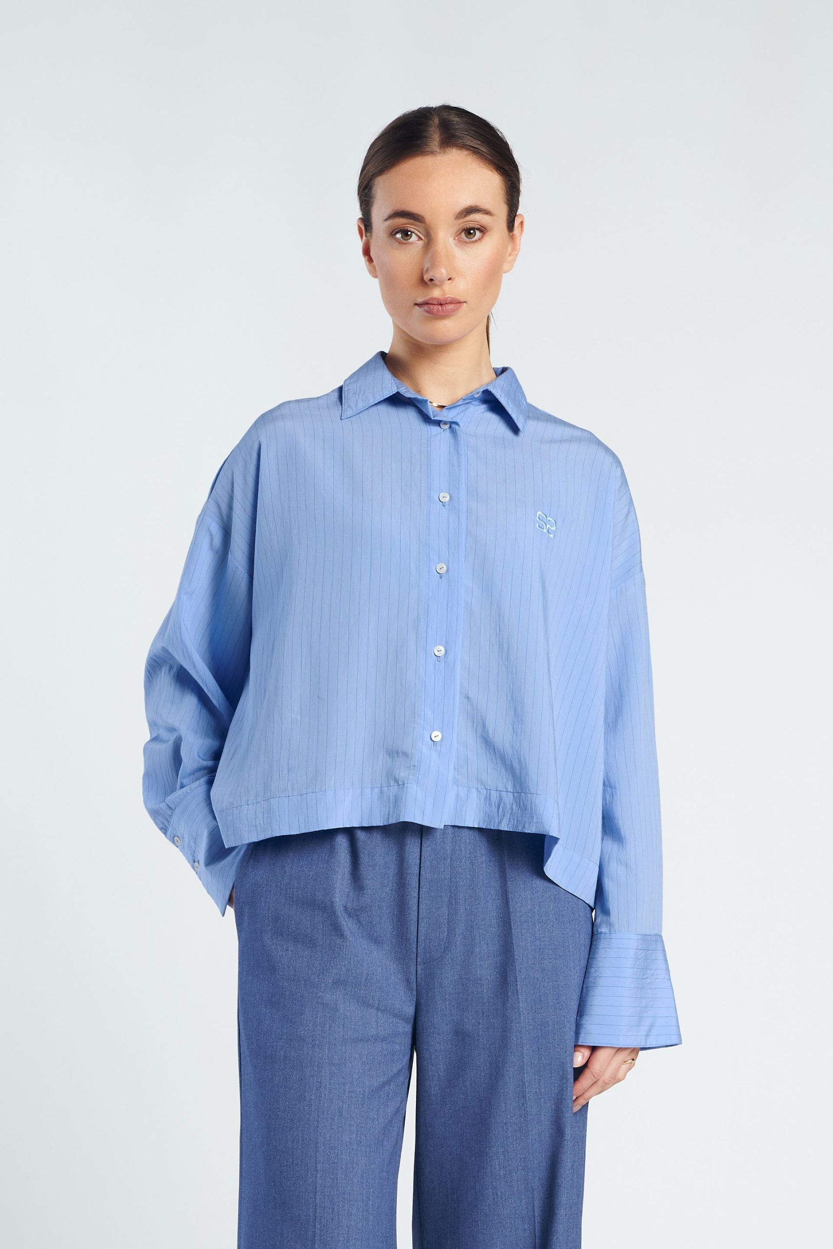 Paula Blouse Blue Stripe
