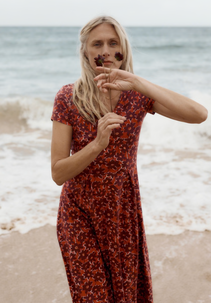 Pier View Dress-Inked Cosmos Masala