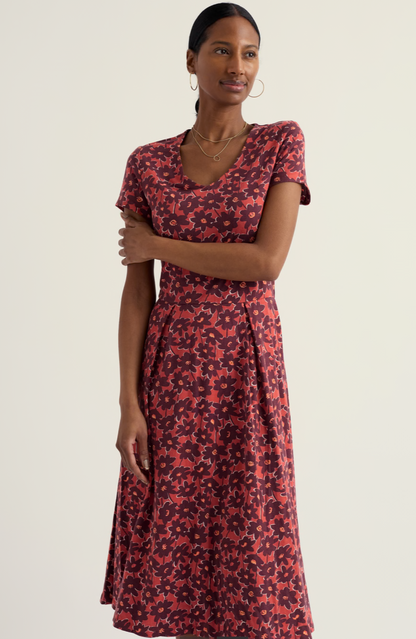 Pier View Dress-Inked Cosmos Masala