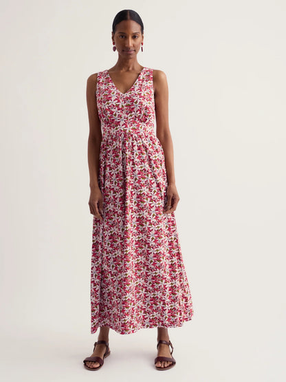 Polmanter Dress Regular Tropic Flower Dark Freesia