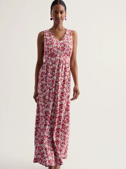 Polmanter Dress Regular Tropic Flower Dark Freesia