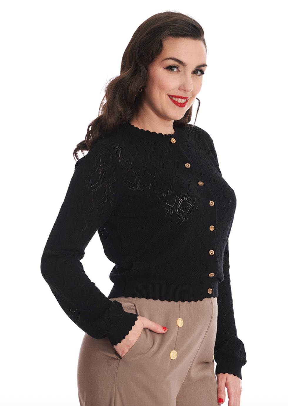 Cardigan Heart Zwart