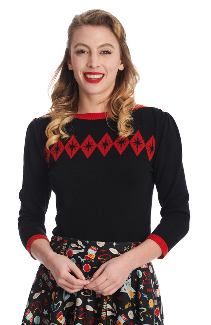 BLACK/RED ATOMIC STAR JUMPER