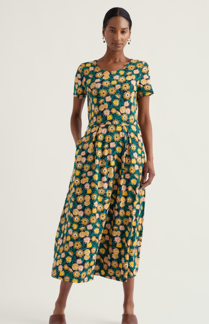 Veronica Dress-Marigold Meadow Inkwell