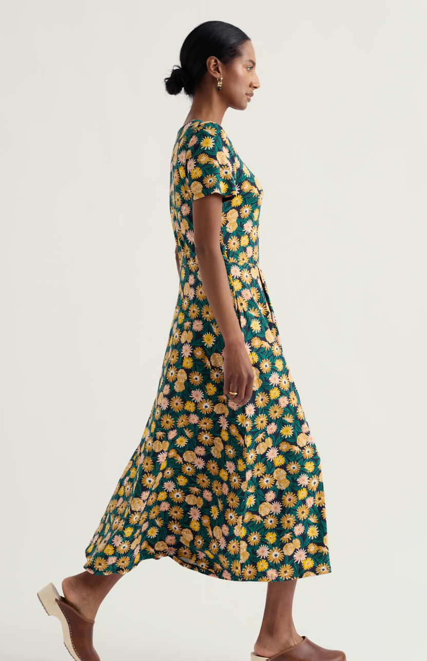 Veronica Dress-Marigold Meadow Inkwell