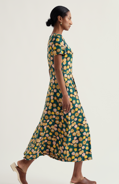 Veronica Dress-Marigold Meadow Inkwell