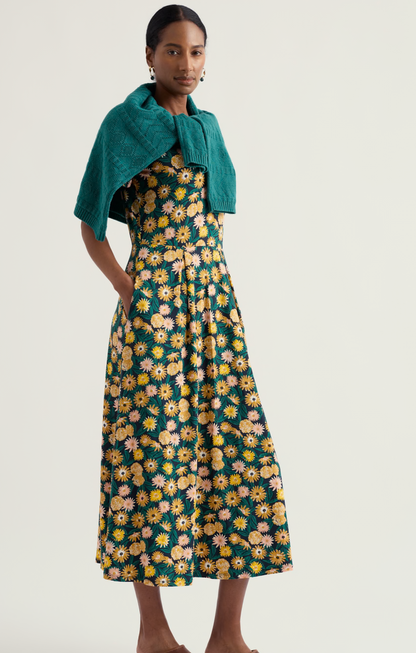 Veronica Dress-Marigold Meadow Inkwell