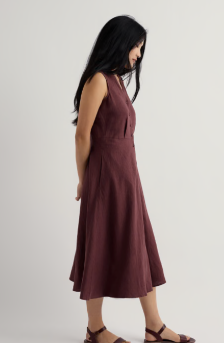 Sleeveless Carved Wood Dress