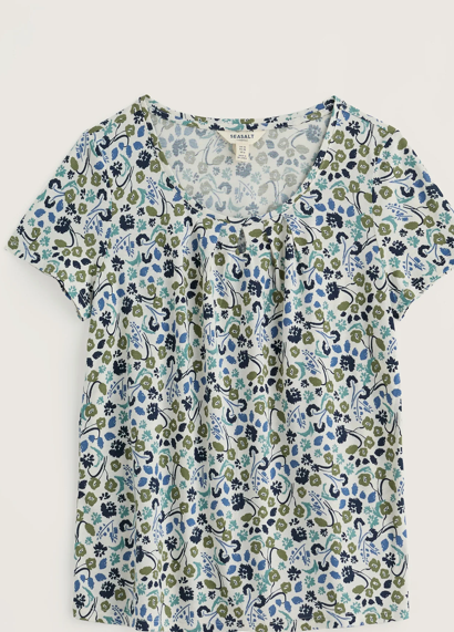 Appletree T-shirt-Beach Blooms Chalk