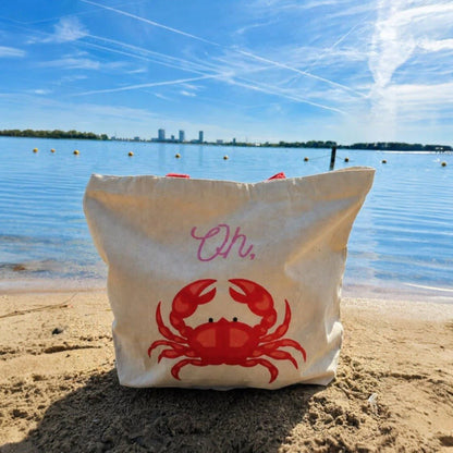 Duurzame tas Oh Crab Gemaakt van gerecycled bedlinnen