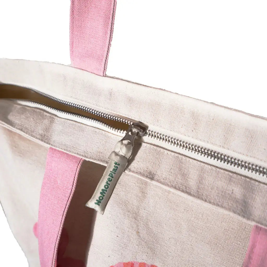 Pink Sea Sphere – Duurzame Shopper & Strandtas van Gerecycled Katoen