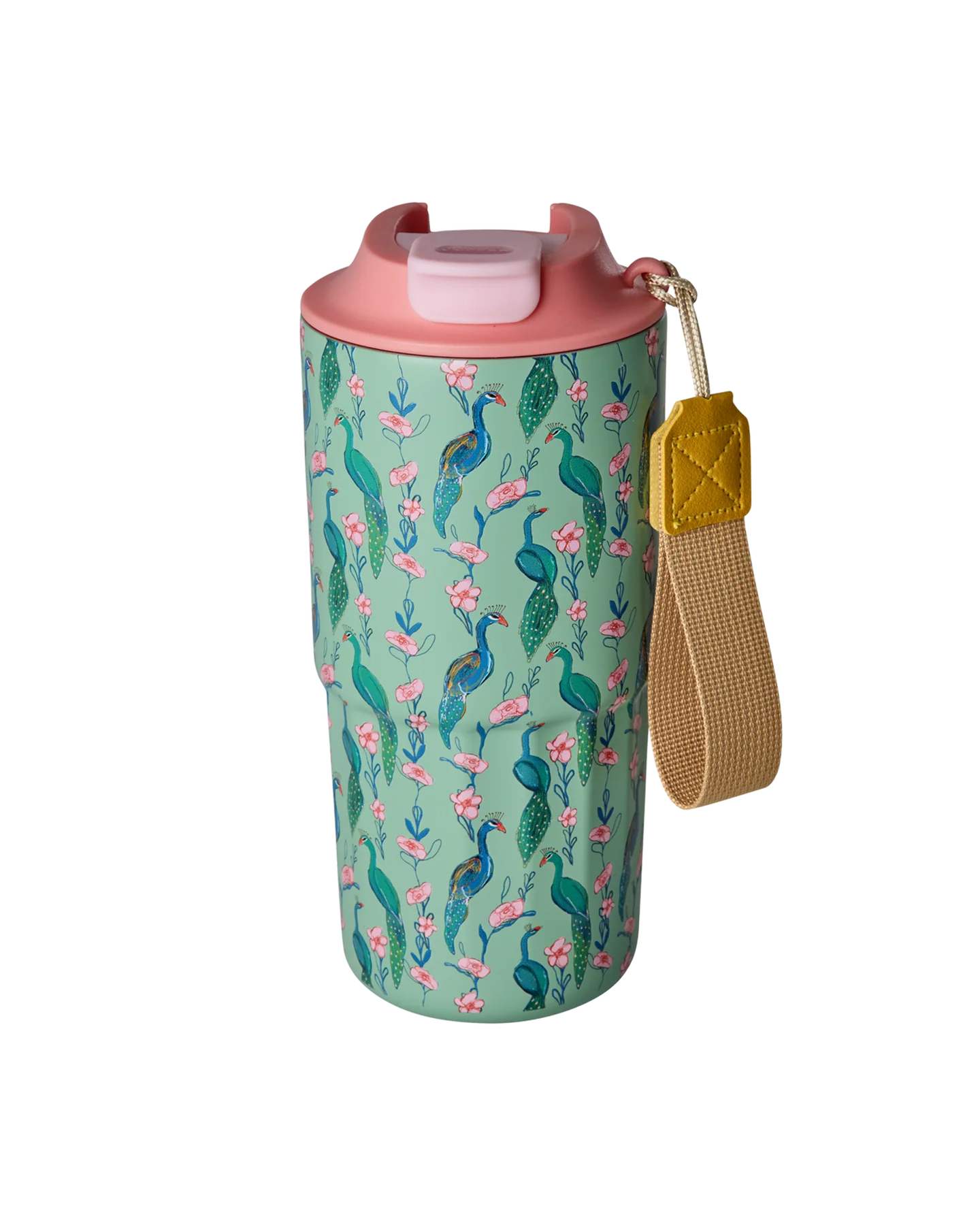 Stainless Steel Thermo cup Peacock print