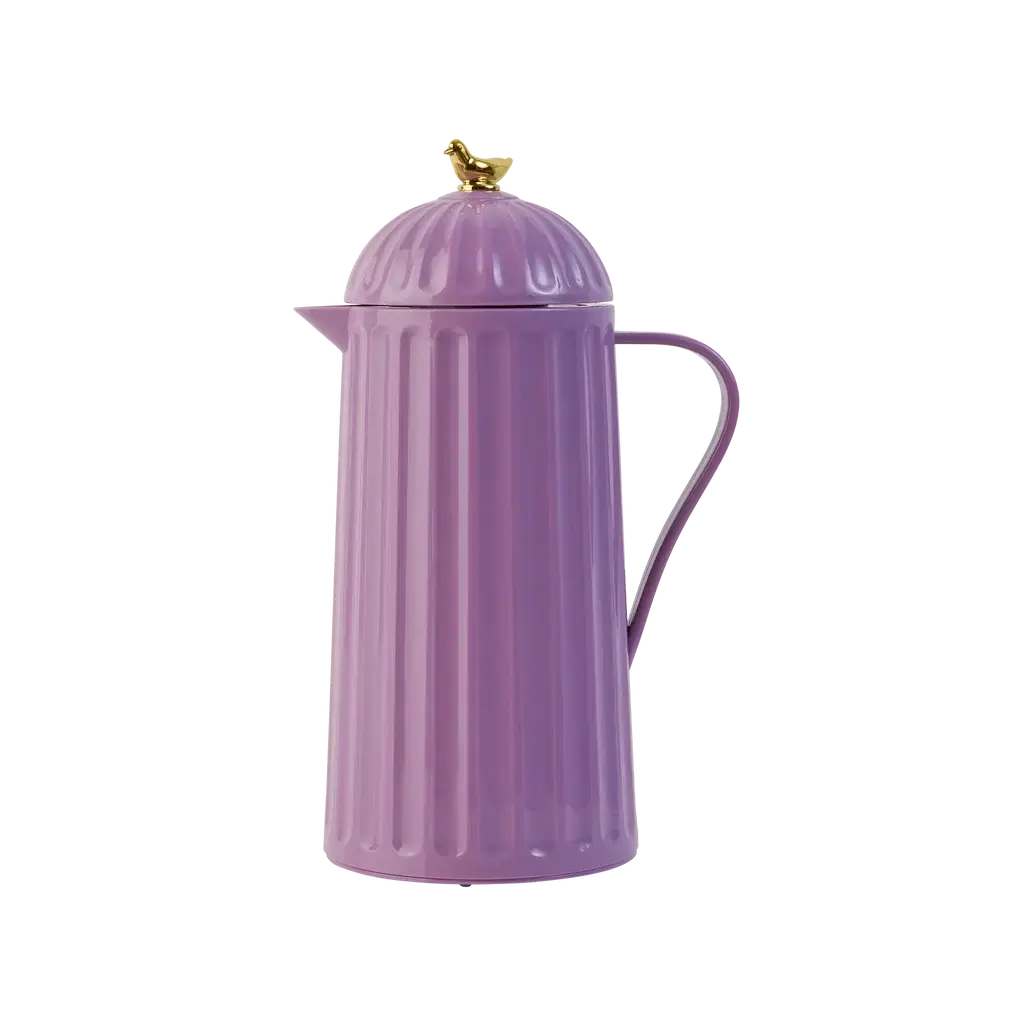 Thermo with Gold Bird on Lid - Lavendel 