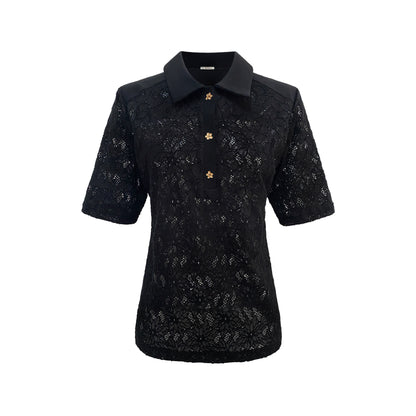 Top lace short sleeeves