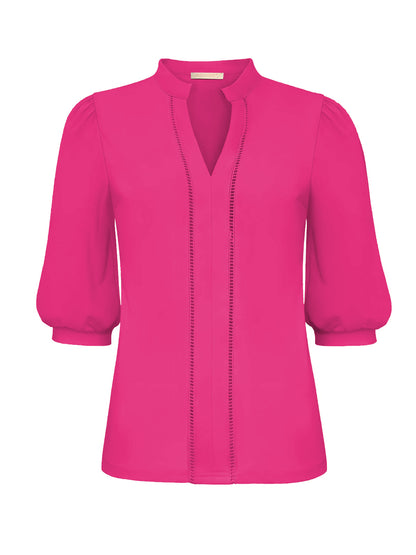 Top 3 Buttons Short Sleeves - SoMuch Fashion