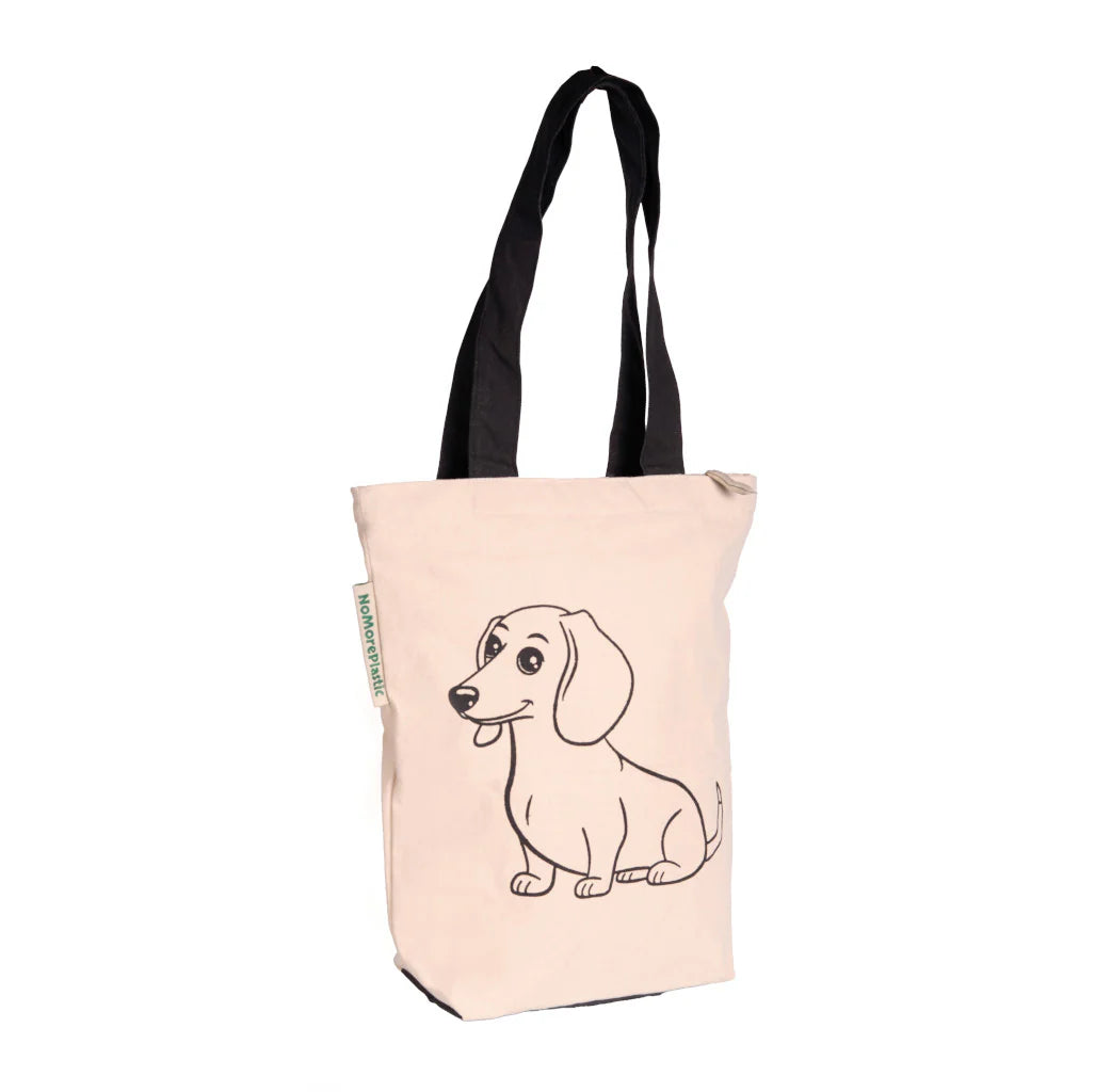 Tote Bag Teckel - Duurzaam - met rits