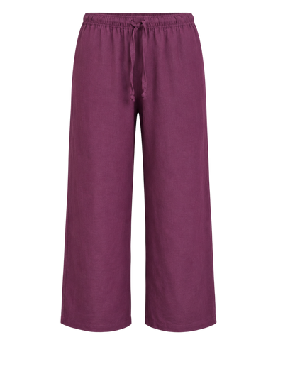Linnen broek Aubergine