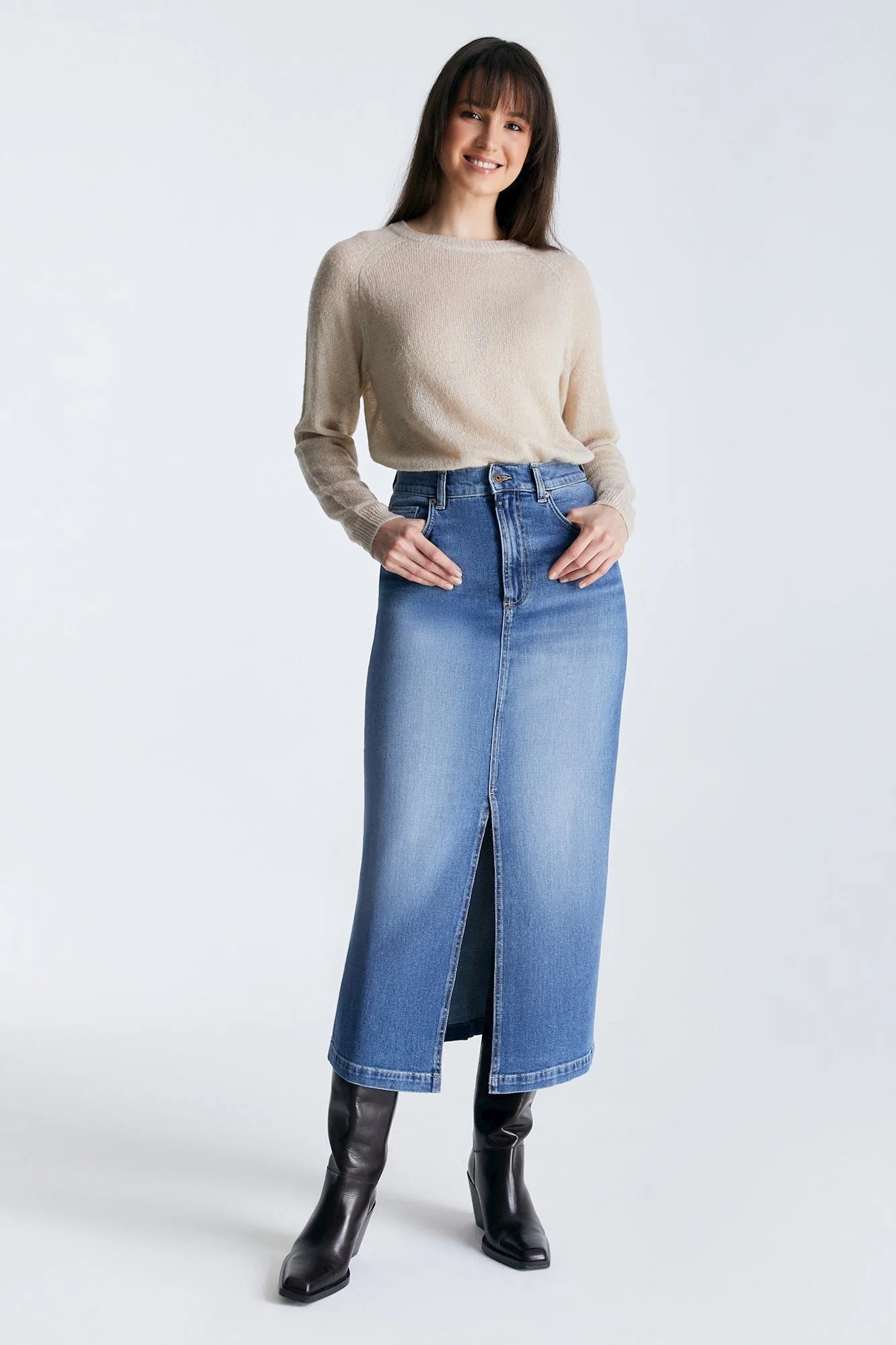 Valerie Denim Skirt   Medium Blue