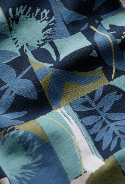Veronica Dress-Floral Splice Sardine