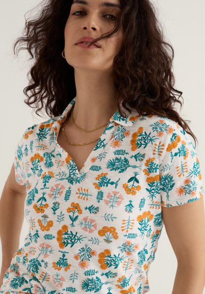 Wavecrest Shirt- Apothecary Plants Chalk
