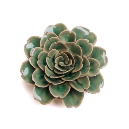 Wedding Boho Ceramic Flower Wall Decor Green Rose - SoMuch Fashion