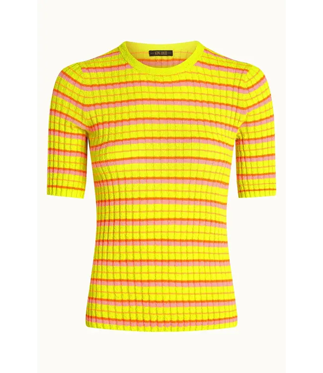 Agnes Rib Top Sunny  Neon Yellow
