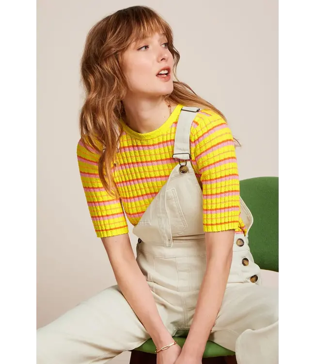Agnes Rib Top Sunny  Neon Yellow