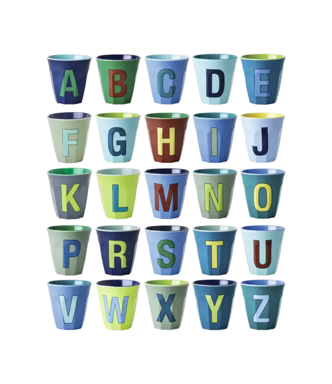 Alfabet Bekers Blauwe Serie
