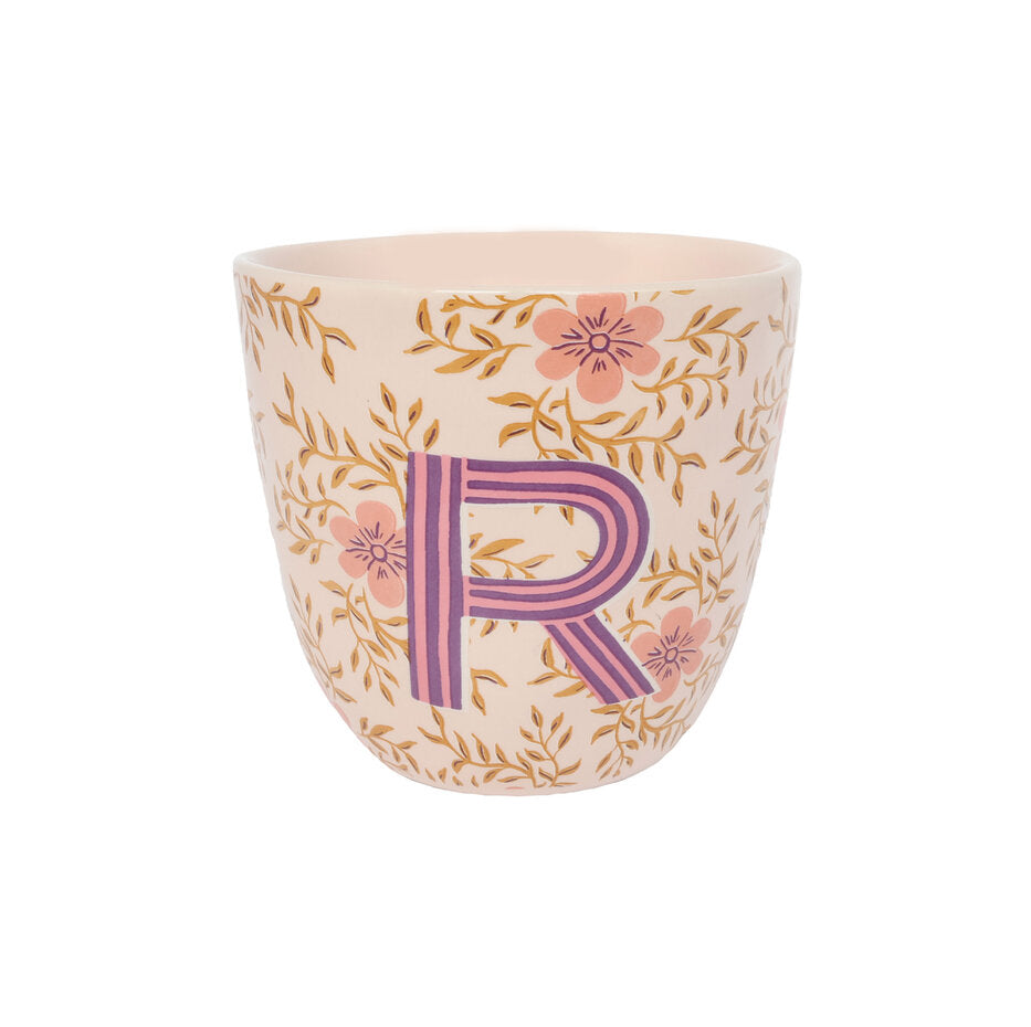 Leuke groene mok met letter R