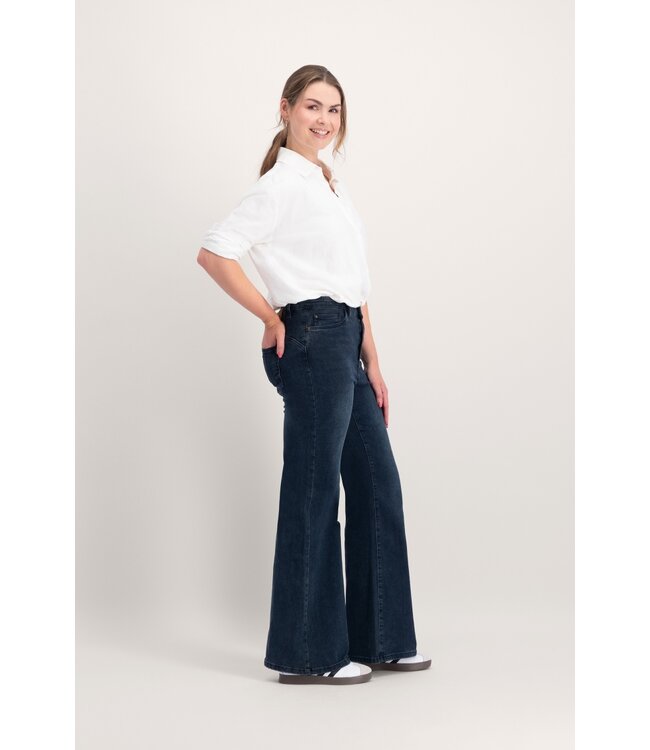 Ana Flared  Indigo Blauw