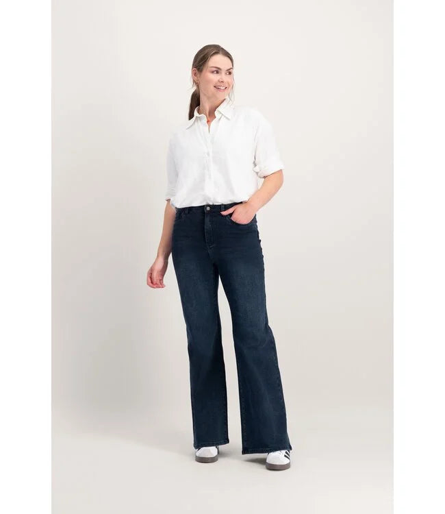 Ana Flared  Indigo Blauw