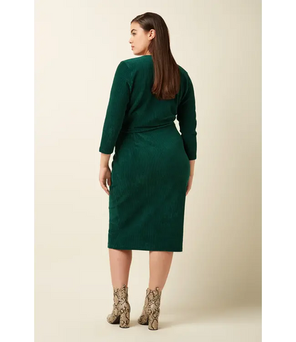 Anja Dress Rina Rib  Dragonfly Green