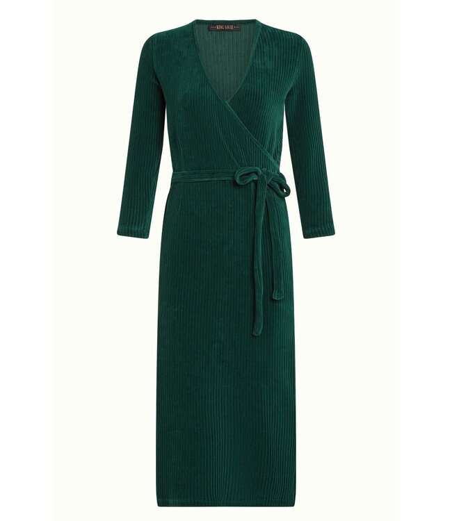 Anja Dress Rina Rib  Dragonfly Green